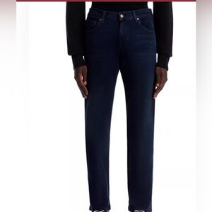 7 For All Mankind Women's Dark Blue Straight Pants